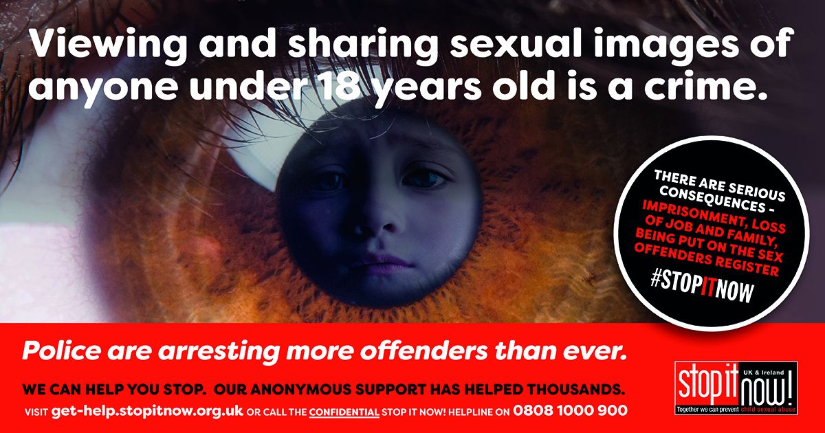 Image of the campaign to tackle growing demand for sexual images of children online