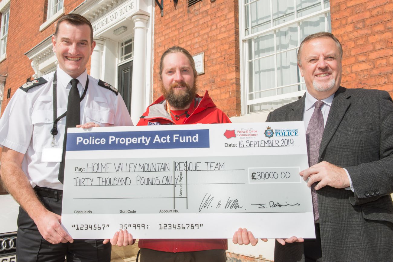 Image of Property Act Fund Donation to the Holme Valley Mountain Rescue Team