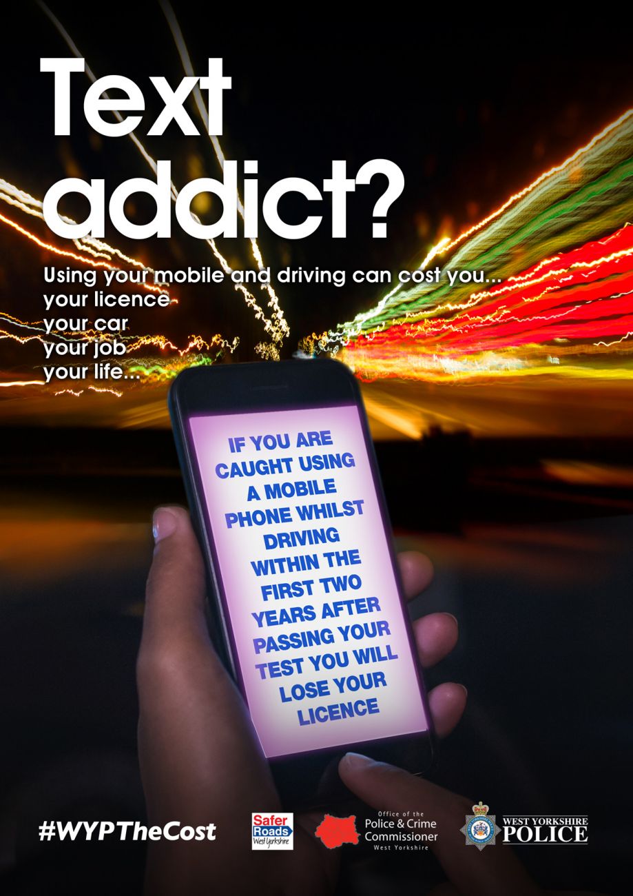 Text and Drive Campaign Poster