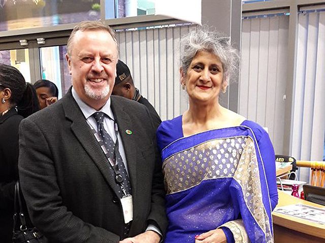Image of Mark and Kauser Jan at the knife crime prevention event