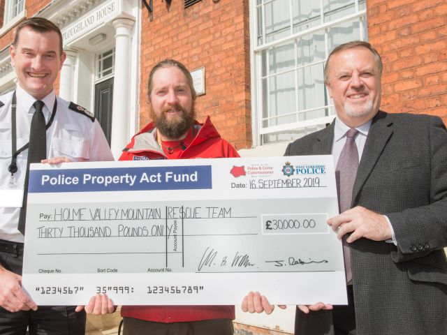 Image of Property Act Fund Donation to the Holme Valley Mountain Rescue Team
