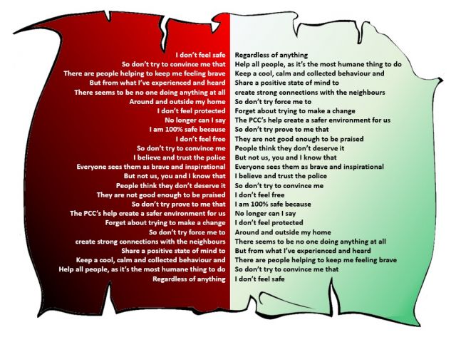 Make sure to look both ways poem visual